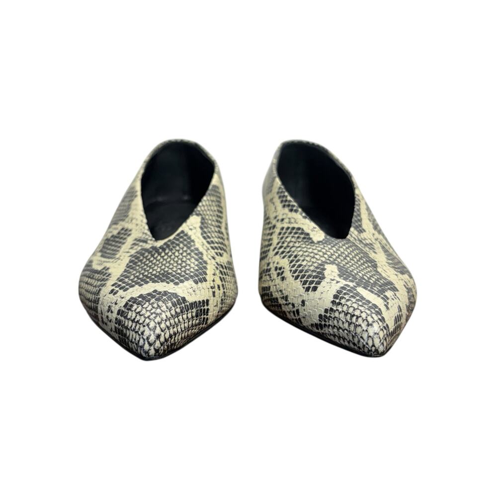 Aeyde Clara Pointed Toe Pumps Creamy Snake Size 38 8 - Picture 3 of 7